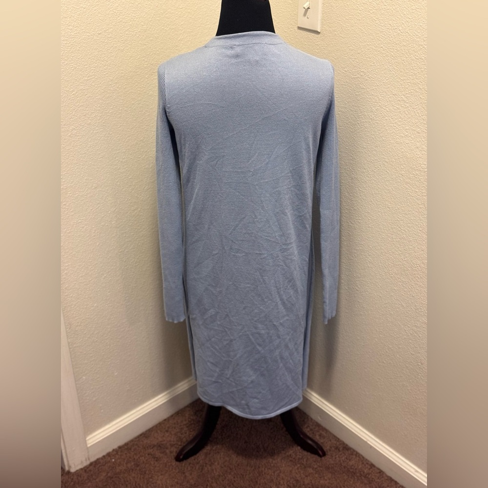 2 FOR $20 Philosophy Light Baby Blue Open Front Cardigan Duster Size S Small - Picture 3 of 7